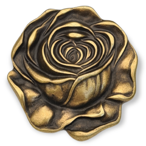 hebilla ROSA flor bronce